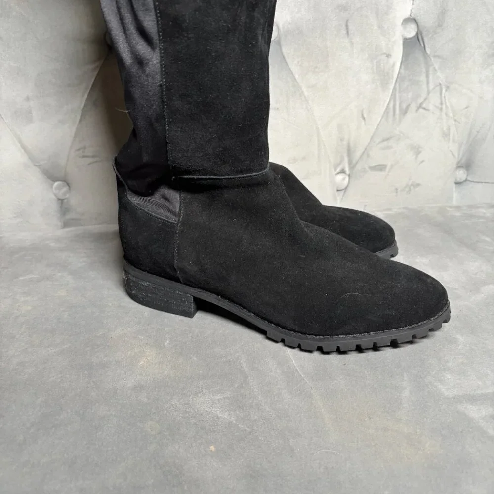 Blondo Waterproof Black Suede‎ Stretch Tall Boots – Women’s Size 7.5
